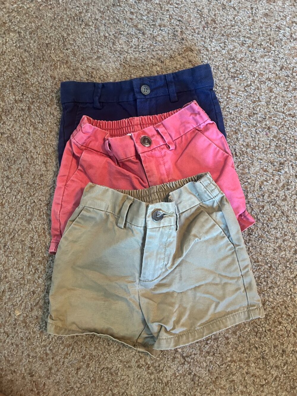 Ralph Lauren Janie and Jack Boys 9M Shorts Bundle Navy Red Khaki Chino EUC
